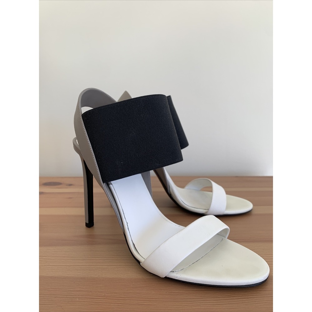 VINCE. Women's Black Gray Bone Gaudin Pump Sandals Size 9M 40